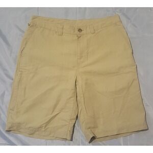 REI‎ Men's Size 32 Chino Shorts Tan Khaki Hiking Outdoor Casual Side Zip Pocket